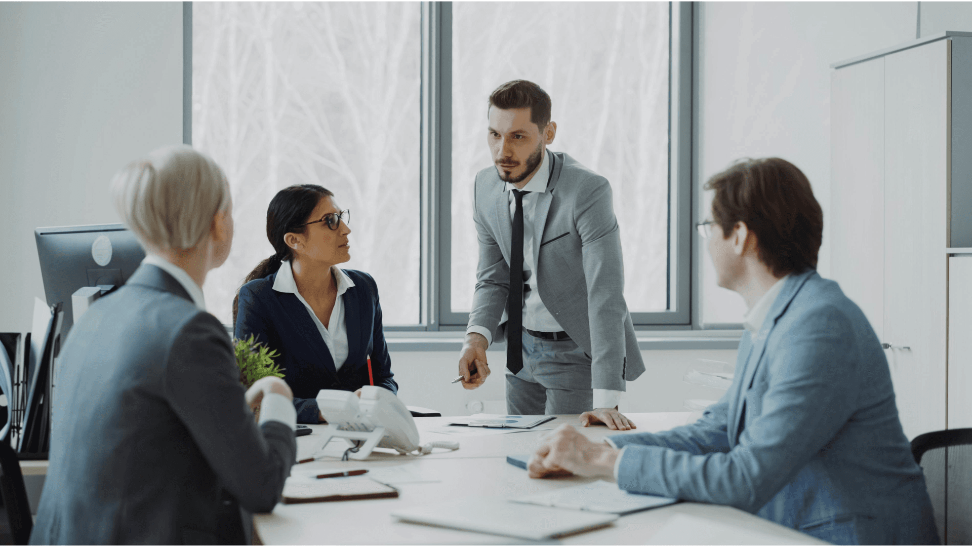 A small-business team at work